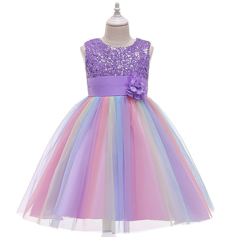 Girls Dress 2-12Y Sequins Mesh Princess Dress Poncho Dress Girls Dress Girls Birthday Party Dress Wedding Flower Girl Dress
