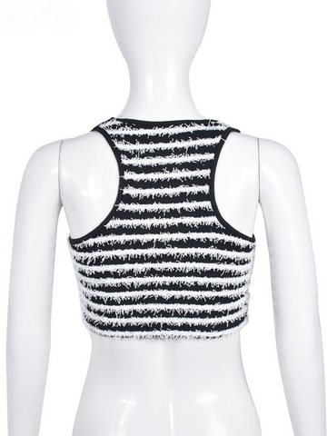XIKTOP Panelled Tassel Tank Top Women 2023 Sexy Sleeveless Y2K Clothes Casual All-Matching Streetwear Crop Top Concise
