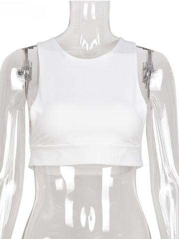 XIKTOP Solid Tank Top Women 2023 Summer Sexy Sleevless Y2K Clothes Concise All-Matching Vest Crop Top Stylish Casual Streetwear