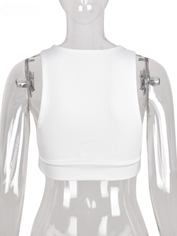 XIKTOP Solid Tank Top Women 2023 Summer Sexy Sleevless Y2K Clothes Concise All-Matching Vest Crop Top Stylish Casual Streetwear