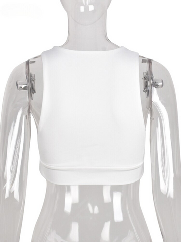 XIKTOP Solid Tank Top Women 2023 Summer Sexy Sleevless Y2K Clothes Concise All-Matching Vest Crop Top Stylish Casual Streetwear