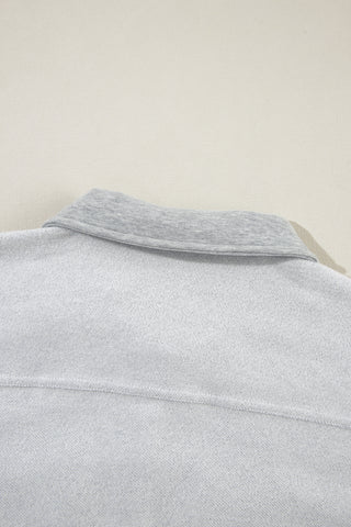 Pocketed Curved Hem Button Up Vest