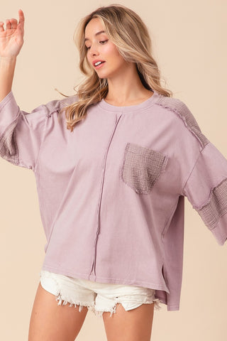 BiBi High-Low Washed T-Shirt