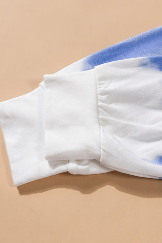 Tie-Dye Drawstring Pullover Hoodie