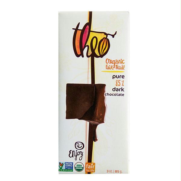 Theo Chocolate Organic 85% Dark Chocolate (10x4 Oz)