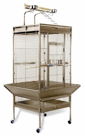 Medium Wrought Iron Select Bird Cage - Black