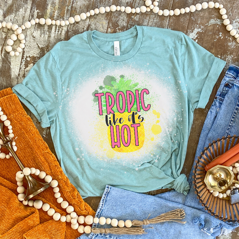 Tropic Like Its Hot Bleached Shirt