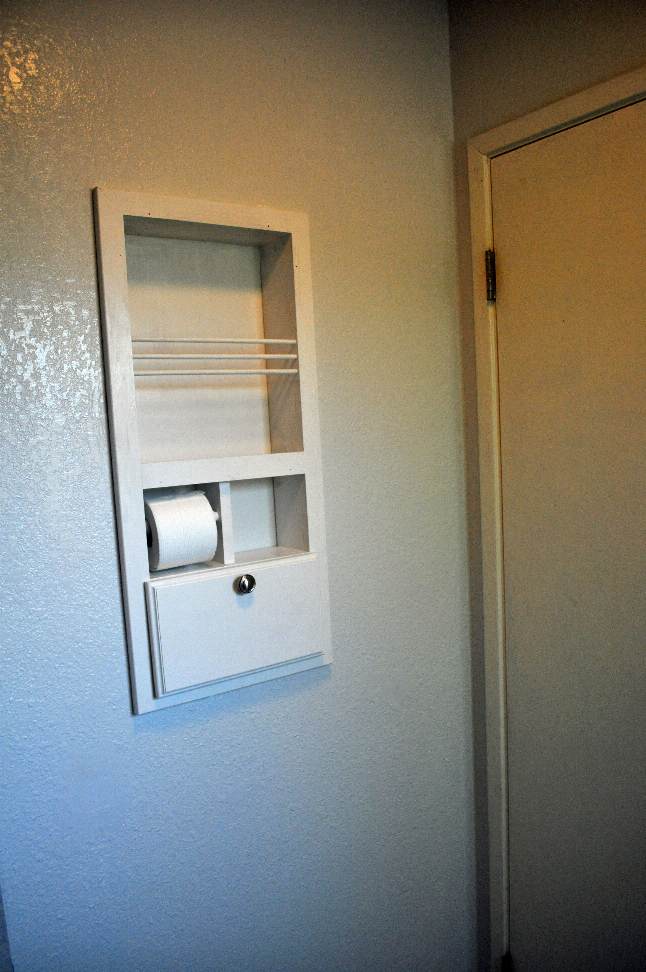 McIntosh Toilet Paper Holder Recessed Magazine Rack