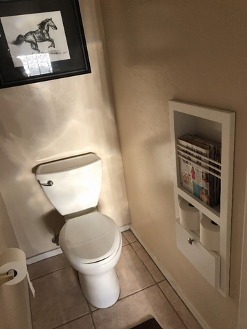 McIntosh Toilet Paper Holder Recessed Magazine Rack