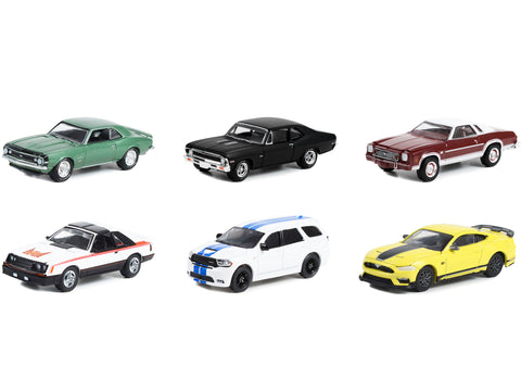 "Greenlight Muscle" Set of 6 Cars Series 27 1/64 Diecast Model Cars by Greenlight