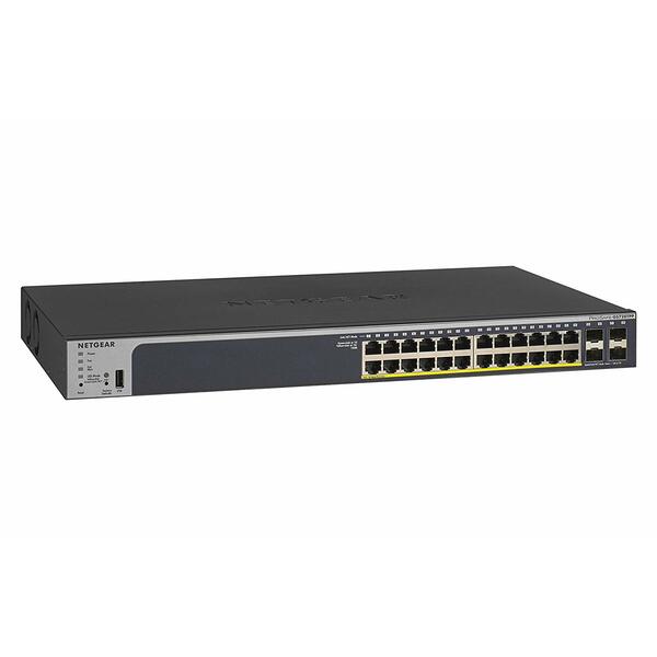 Netgear Net-gs728tpp-200nas 24 Port Gigabit Poe Mngd W. 4 Sfp Ports