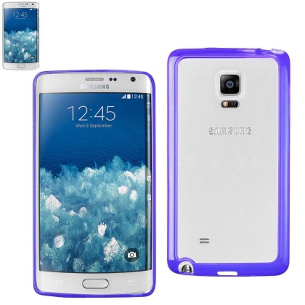 Reiko Samsung Galaxy Note Edge Clear Back Frame Bumper Case In Purple