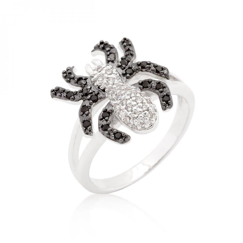 Cubic Zirconia Spider Fashion Ring (size: 08) R08285t-c03-08
