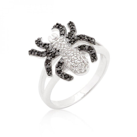 Cubic Zirconia Spider Fashion Ring (size: 08) R08285t-c03-08