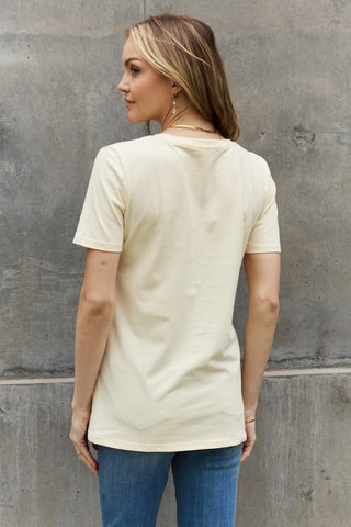 Simply Love Flower Graphic Cotton Tee