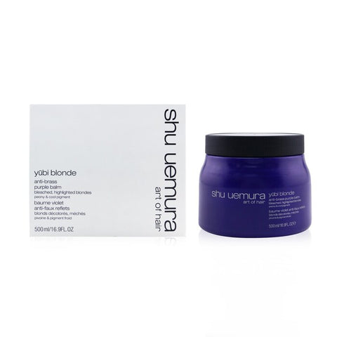Yubi Blonde Anti-brass Purple Balm (hair Mask) - Bleached, Highlighted Blondes (salon Size) - 500ml/16.9oz