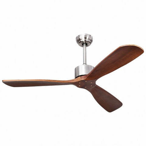 52 Inch Modern Brushed Nickel Finish Ceiling Fan with Remote Control