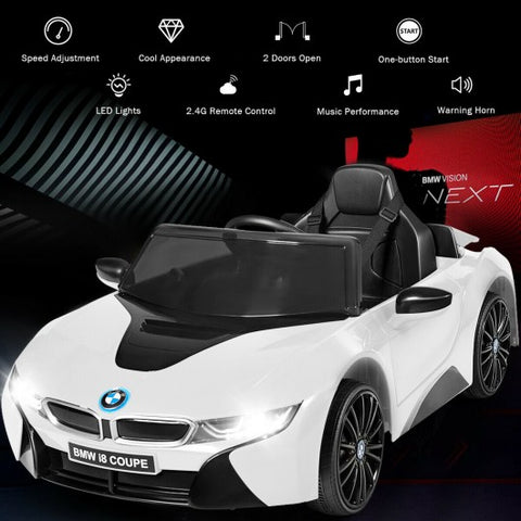 12V Licensed BMW Kids Ride On Car with Remote Control-White