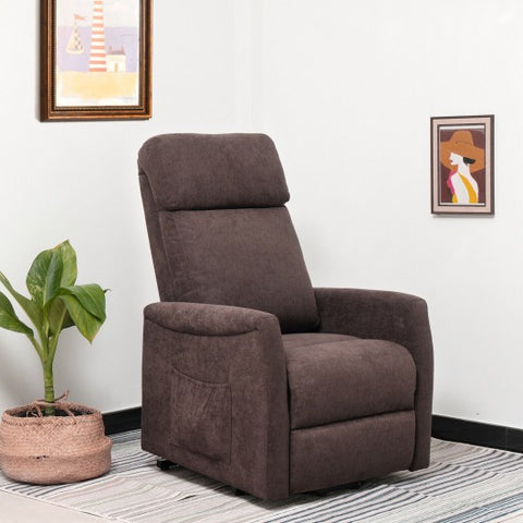 Power Lift Recliner Chair with Remote Control for Elderly-Brown