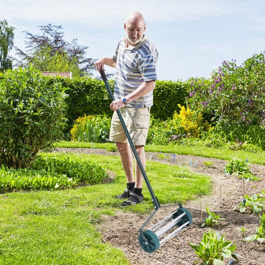 18-inch Garden Heavy Duty Rotary Push Tine for Soil Aeration