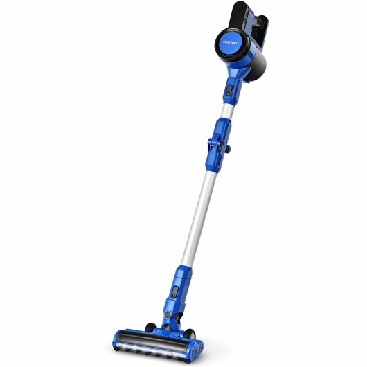 3-in-1 Handheld Cordless Stick Vacuum Cleaner with 6-cell Lithium Battery-Blue