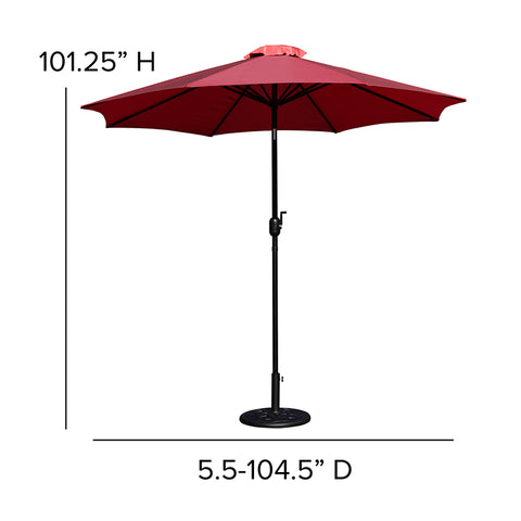 Tan Umbrella & Black Base Set