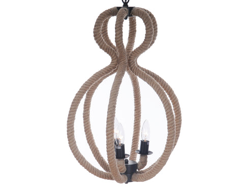 15" x 15" x 47.5" 3 BulbsRope Pendant Lamp