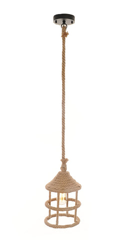 8.5" x 8.5" x 47" Rope Pendant Lamp