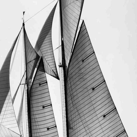 25" Sailboat in Action Giclee Wrap Canvas Wall Art