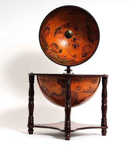 17" x 17" x 22" Red Globe Bar 4 Legged Stand