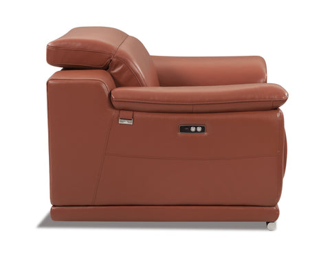 Mod Camel Brown Italian Leather Recliner Chair