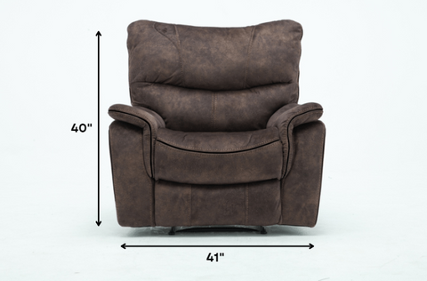120" Elegant Dark Brown Fabric Sofa Set