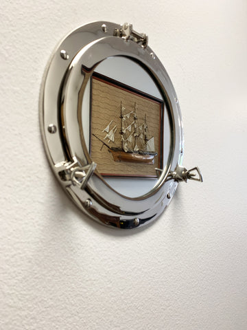 12" x 12" x 2" Porthole Mirror