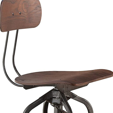 43" Urban Chic Walnut Adjustable Bar Stool