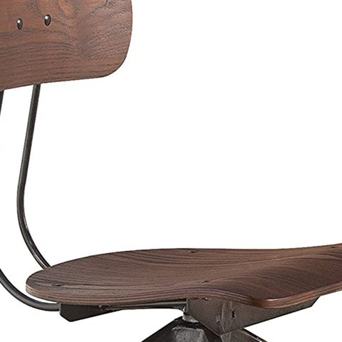 43" Urban Chic Walnut Adjustable Bar Stool