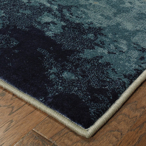 5' x 8' Blue Beige Machine Woven Abstract Skies Indoor Area Rug