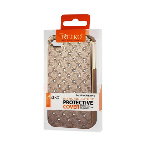 Reiko Iphone 4g Jewelry Diamond Studs Case In Beige