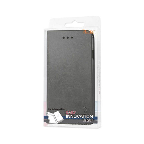 Reiko Iphone 6 Plus Flip Folio Case With Card Holder In Gray