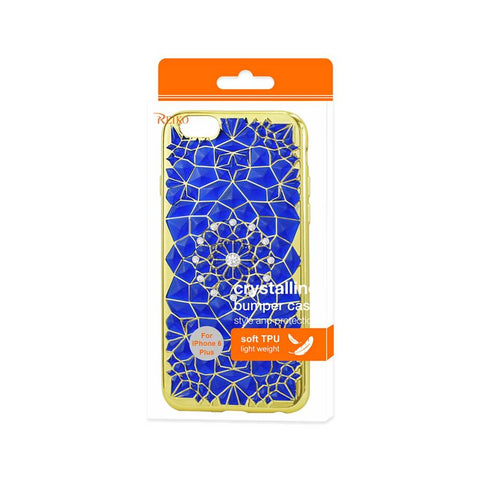 Reiko Iphone 6 Plus/ 6s Plus Soft Tpu Case With Sparkling Diamond Sunflower Design In Navy