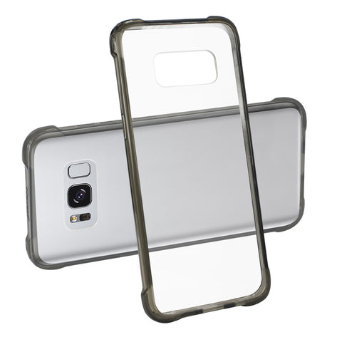 Reiko Samsung Galaxy S8 Edge/ S8 Plus Clear Bumper Case With Air Cushion Protection In Clear Black