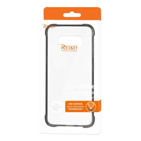 Reiko Samsung Galaxy S8 Edge/ S8 Plus Clear Bumper Case With Air Cushion Protection In Clear Black