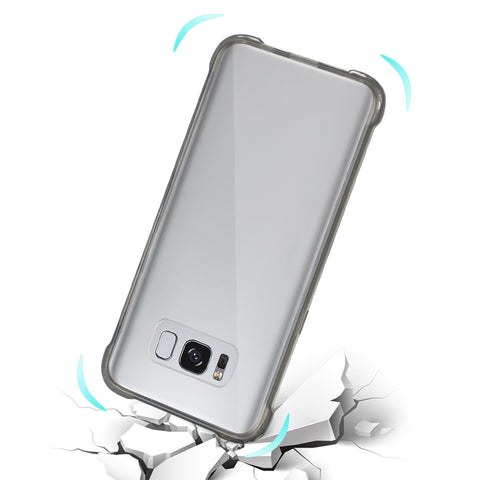 Reiko Samsung Galaxy S8 Edge/ S8 Plus Clear Bumper Case With Air Cushion Protection In Clear Black