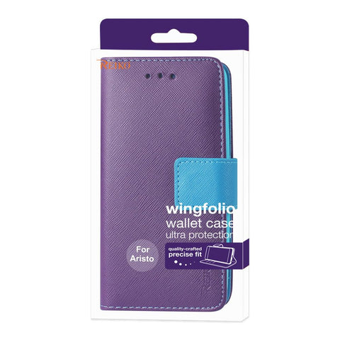 Reiko Lg Aristo/ Fortune/ Phoenix 3 Plus 3-in-1 Wallet Case In Purple