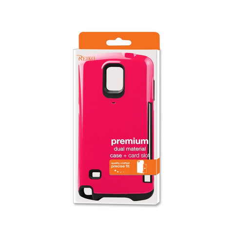 Reiko Samsung Galaxy Note 4 Candy Shield Case With Card Holder In Hot Pink