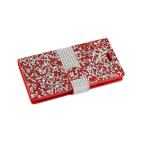 Reiko Iphone 8/ 7 Diamond Rhinestone Wallet Case In Red