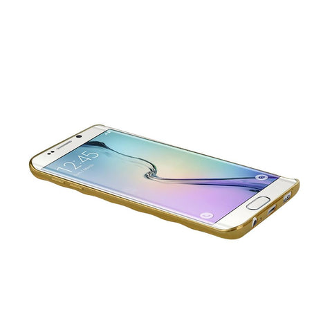Reiko Samsung Galaxy S6 Edge Plus Flexible 3d Rhombus Pattern Tpu Case With Shiny Frame In Pink