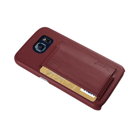 Reiko Samsung Galaxy S6 Rfid Genuine Leather Case Protection And Key Holder In Burgundy