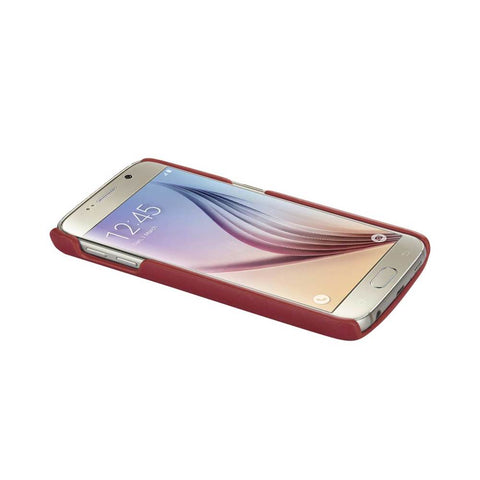 Reiko Samsung Galaxy S6 Rfid Genuine Leather Case Protection And Key Holder In Burgundy