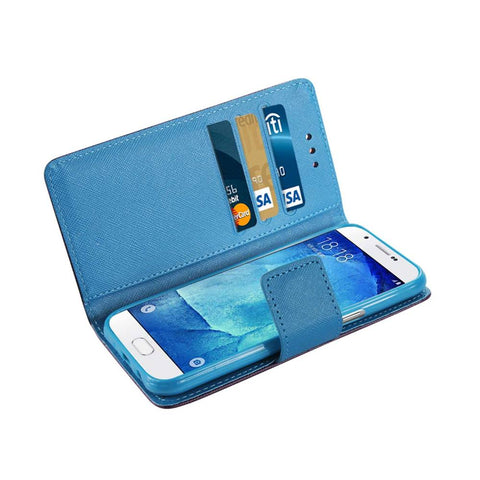 Reiko Samsung Galaxy A8(2016) 3-in-1 Wallet Case In Black