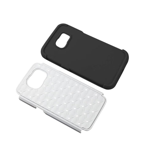 Reiko Samsung Galaxy S6 Hybrid Heavy Duty Jewelry Diamond Case In Black White